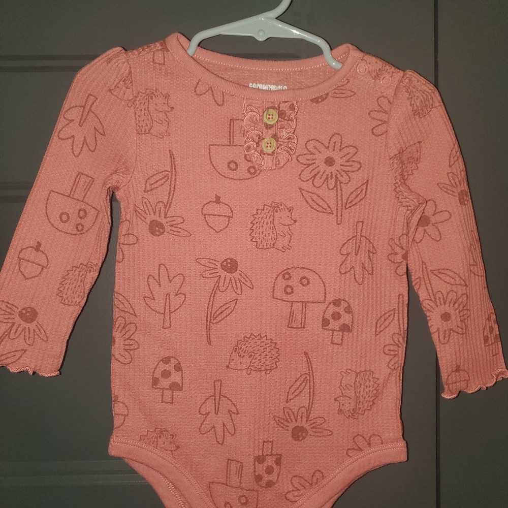 Garanimals Coral Patterned Bodysuit